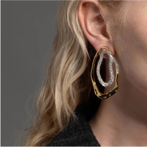 ALEXIS BITTAR • Solanales Organic double hoop loop Post Drop Earrings - Picture 7 of 9